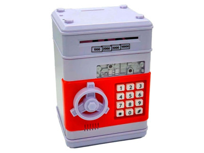 Сейф копілка біло-червона 1511 white-red