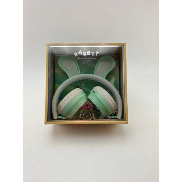 Навушники з вушками RABBIT SAZ-D05 Салатові SAZ-D05-4