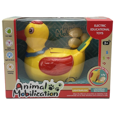Інтерактивна Тварина з музикою рухається несе яйця 2300_Duck Yellow