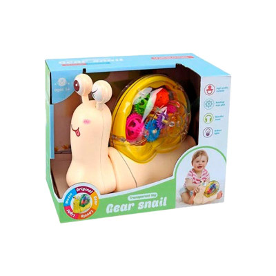 Інтерактивна іграшка Равлик на батарейках зі звуком і світлом CL201_Cream Інтерактивна іграшка Равлик на батарейках зі звуком і світлом CL201_Cream