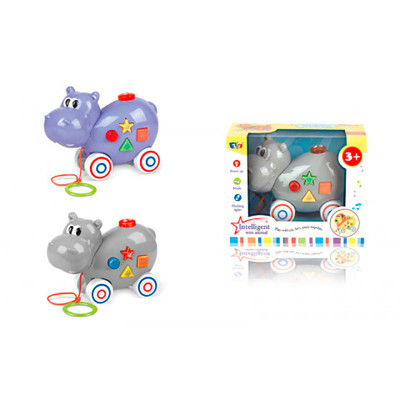 Тварина муз. арт. 217B (72шт/2) бегемот 2 кольор мікс звук світ каталка 217B Тварина муз. арт. 217B (72шт/2) бегемот 2 кольор мікс звук світ каталка 217B