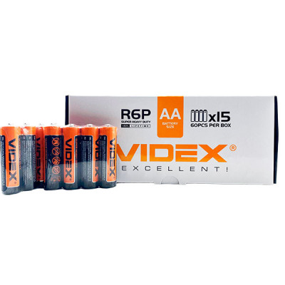 Батарейки VIDEX R06 (60) R06