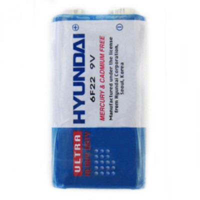 Батарейки Hyundai Крона 9V 6F22 9V