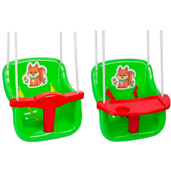 Гойдалка Бамсик Веселий малюк № 8 зі столиком 7010_Green