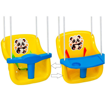 Гойдалка Бамсик Веселий малюк № 8 зі столиком 7010_Yellow