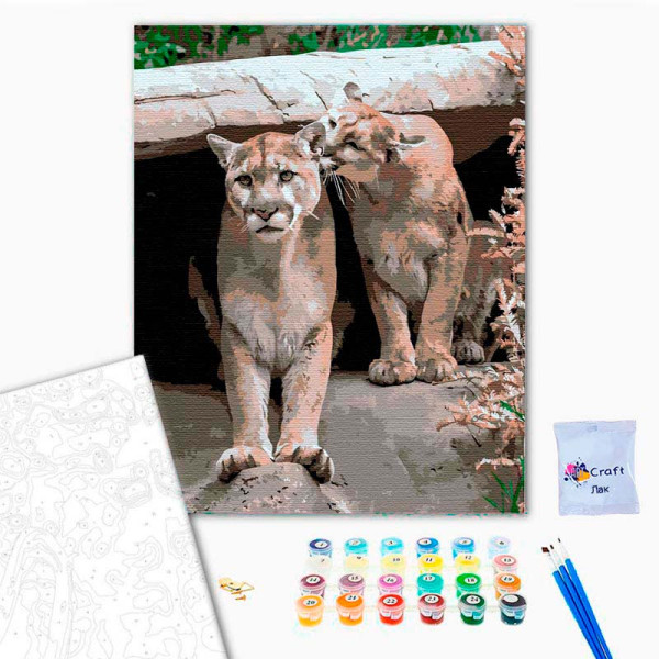 Картина за номерами Грайливі пухи Strateg 40х50 см DY122