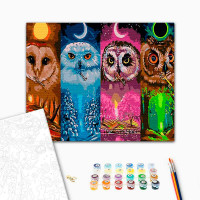 Картина за номерами Охоронці ключів Strateg на кольоровому фоні 40х50 см GS1610