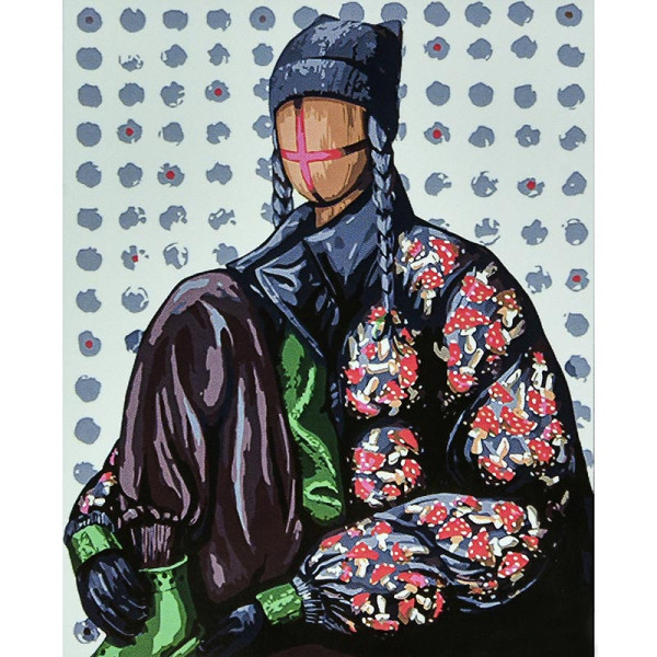 Картина за номерами Stateg Надійна на чорному фоні 40х50 см AH1139