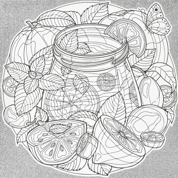 Набір для розпису-антистрес Strateg Фруктовий дарунок 30х30 см JCEE37122