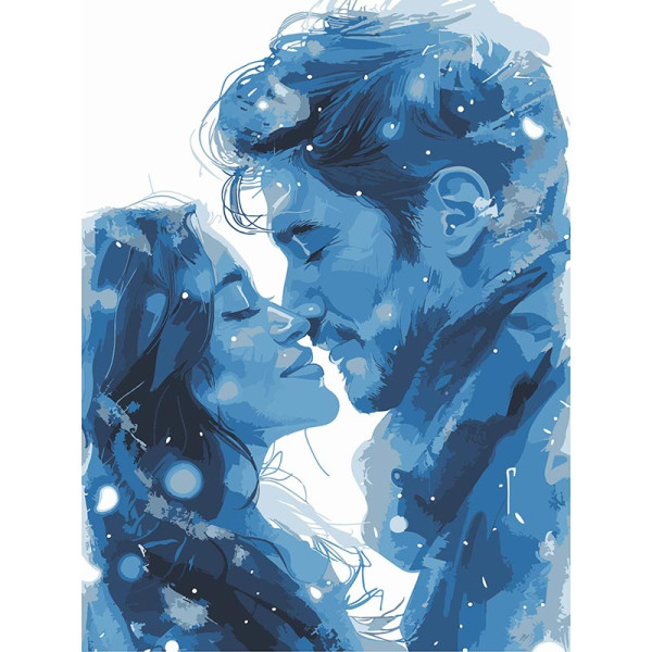 Картина за номерами Stateg Закохані взимку 30х40 см SS1246