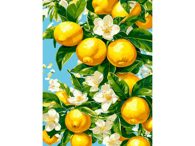 Картина за номерами Strateg Лимонне дерево 30Х40 см SS-1251