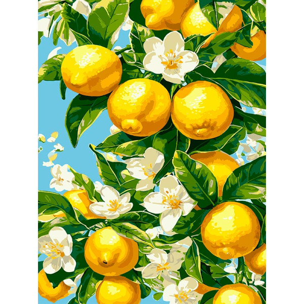 Картина за номерами Strateg Лимонне дерево 30Х40 см SS-1251