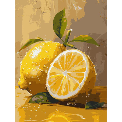 Картина за номерами Strateg Лимонний настрій 30Х40 см SS-1269