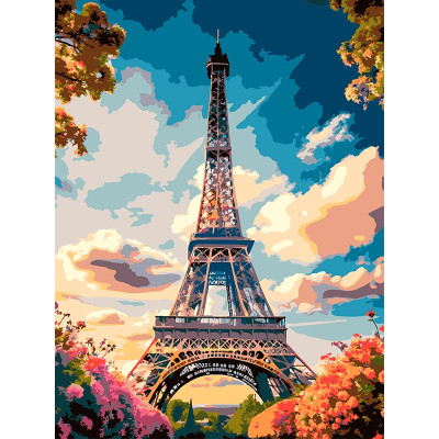 Картина за номерами Strateg Ейфелева вежа 30Х40 см SS-1280