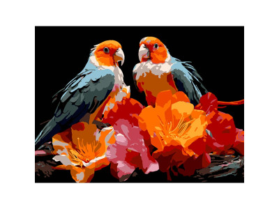 Картина за номерами Strateg Пташина пара 30Х40 см SS-1298