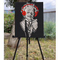 Картина за номерами з лаком ArtCraft "Ейнштейн у навушниках" 40*50 см 10314-AC Картина за номерами з лаком ArtCraft "Ейнштейн у навушниках" 40*50 см 10314-AC