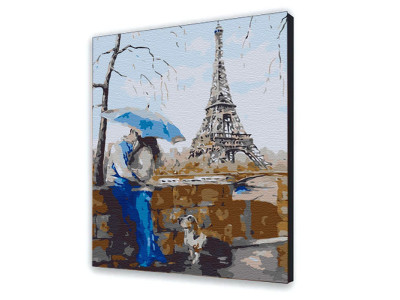 Картина за номерами з лаком ArtCraft "Кохання у Парижі" 40*50 см 10012-AC