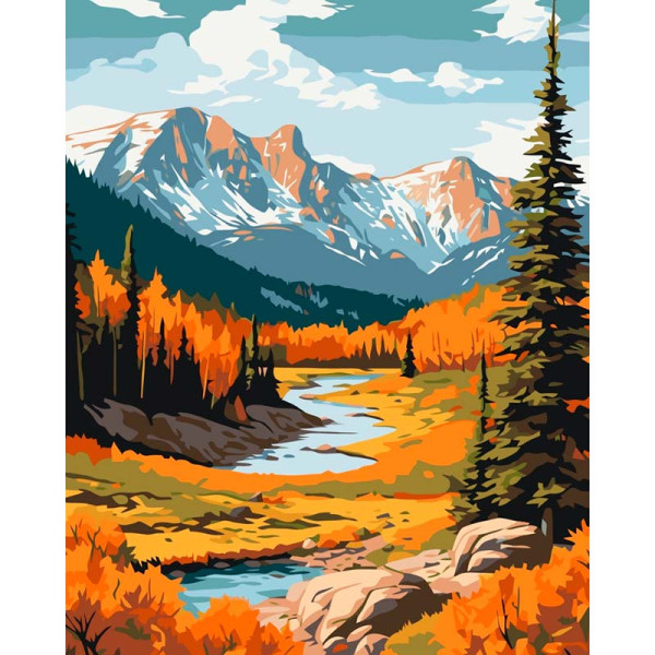 Картина за номерами "Осінь в горах" ArtCraft 40*50 см 11043-AC Картина за номерами "Осінь в горах" ArtCraft 40*50 см 11043-AC