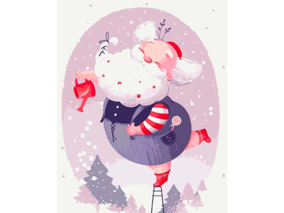 Картина за номерами ArtCraft "Святковий Санта" 40*50 см 16122-AC