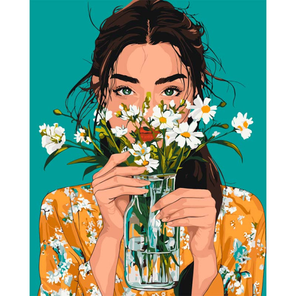 Картина за номерами Artcraft "Ромашковий вайб" 40*50 см 10183-AC