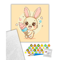 Картина за номерами ArtCraft "Солодкий день зайчика" 30x30 см 15617-AC