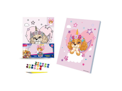 Каритна за номерами qbee "Щенячий патруль: Блискуча Єдиноріжка" 30х40 см QB914-010