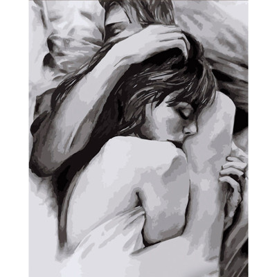 Картина по номерах Теплі обійми Strateg 40х50 см DY366