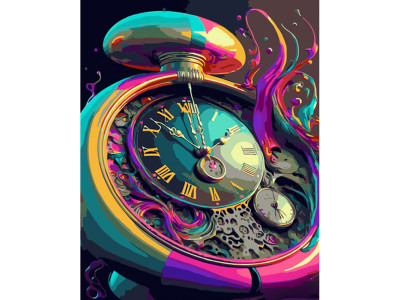 Картина по номерах Різнобарвність часу Strateg 40х50 см GS954