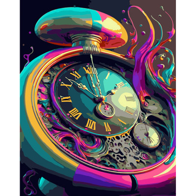 Картина по номерах Різнобарвність часу Strateg 40х50 см GS954 Картина по номерах Різнобарвність часу Strateg 40х50 см GS954
