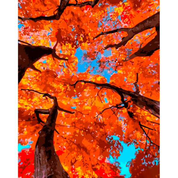 Картина по номерах Осіннє небо Strateg 40х50 см GS962