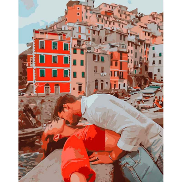 Картина за номерами Упереджене кохання Strateg 40х50 см GS1298