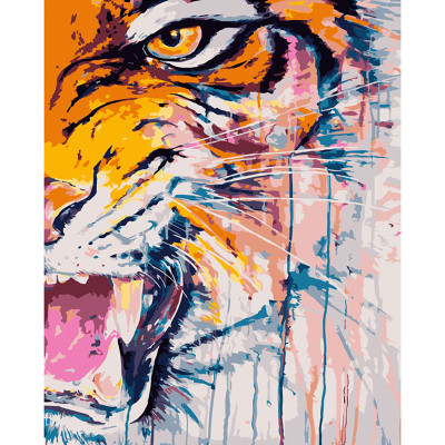Картина за номерами Погляд тигра Strateg 40х50 см DY131