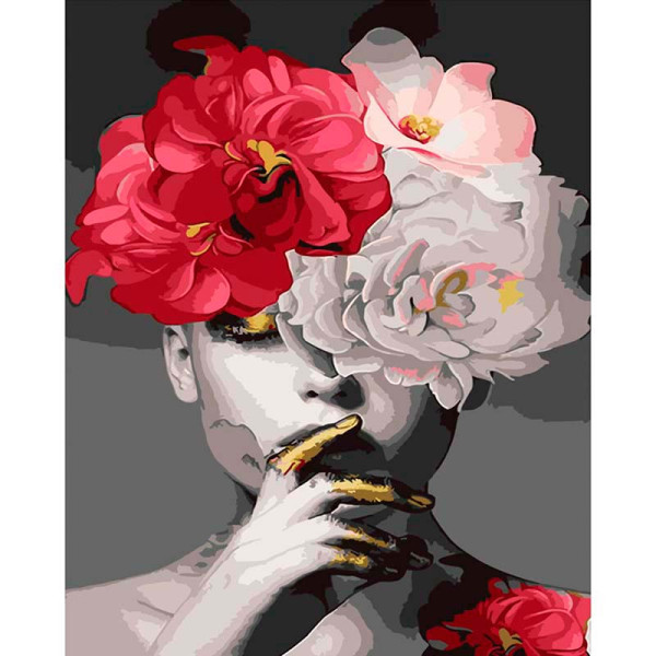 Картина за номерами Квітучі думки Strateg 40х50 см GS490