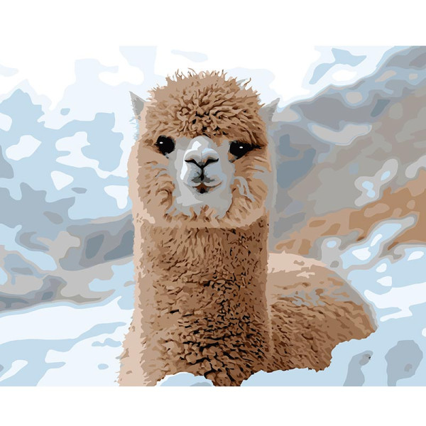 Картина за номерами Strateg Гірська альпака 40x50 см VG043