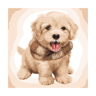 Картина за номерами "Пухнасте цуценя" 40*50 см КНО4116