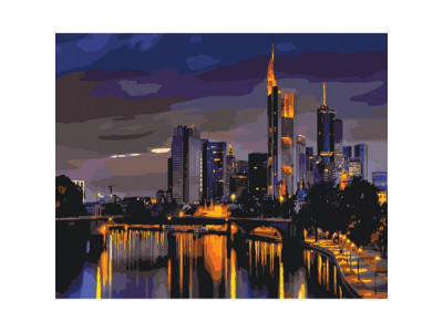 Картина за номерами Стиль нічного Гонконгу 40*50 КНО2178 Картина за номерами Стиль нічного Гонконгу 40*50 КНО2178