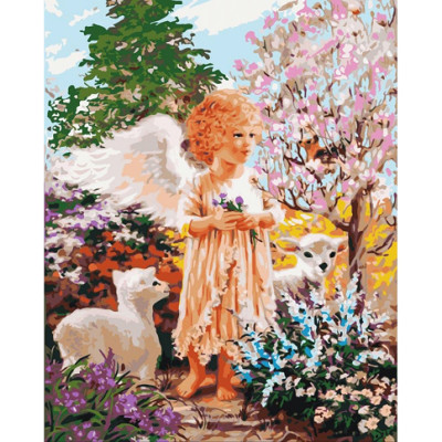 Картина за номерами Ангел у лісі 40*50 КНО2305