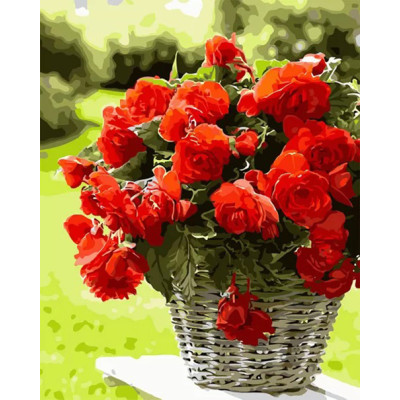 Картина за номерами "Подарунок у кошику" 40х50 см KHO3078 Картина за номерами "Подарунок у кошику" 40х50 см KHO3078