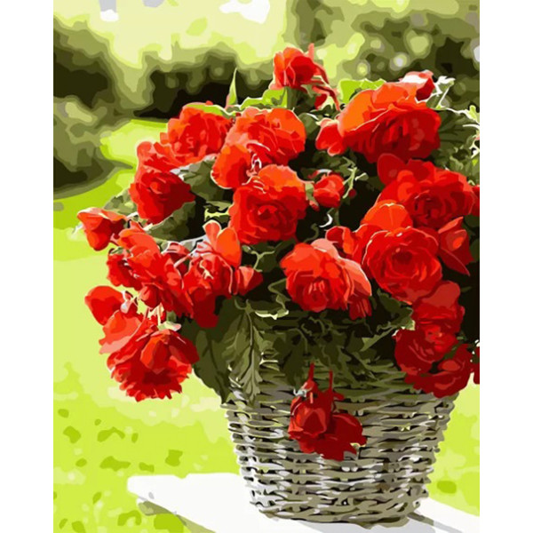 Картина за номерами "Подарунок у кошику" 40х50 см KHO3078 Картина за номерами "Подарунок у кошику" 40х50 см KHO3078