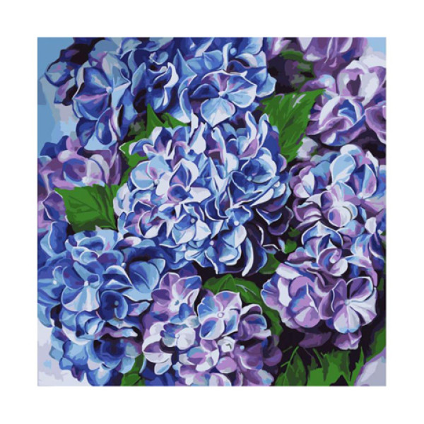 Картина за номерами Яскрава гортензія 40*40 КНО2079