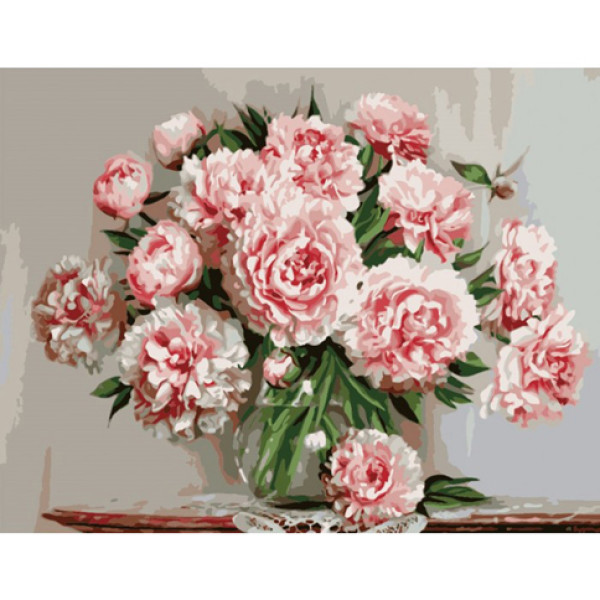 Картина за номерами Ніжні півонії 40*50 КНО1067