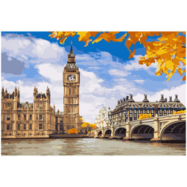 Картина за номерами Осінній Лондон 40*50 КНО2134