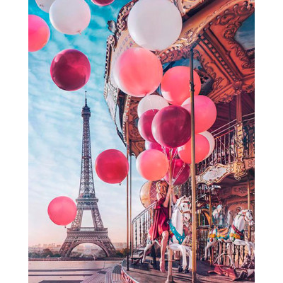 Картина за номерами "Карусель у Парижі" тм Лавка Чудес 40 x 50 см у коробці LC10007