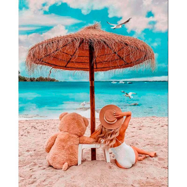 Картина за номерами "Любий ведмежа" тм Лавка Чудес 40 x 50 см у коробці LC10074