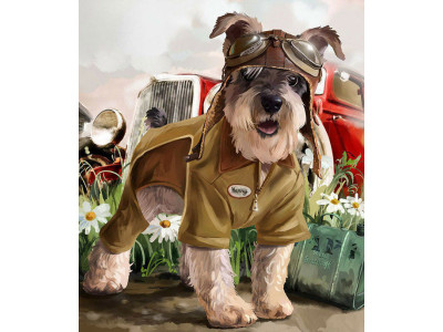 Картина за номерами "Пес пілот" тм Лавка Чудес 40 x 50 см у коробці LC20035