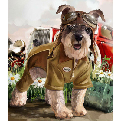 Картина за номерами "Пес пілот" тм Лавка Чудес 40 x 50 см у коробці LC20035