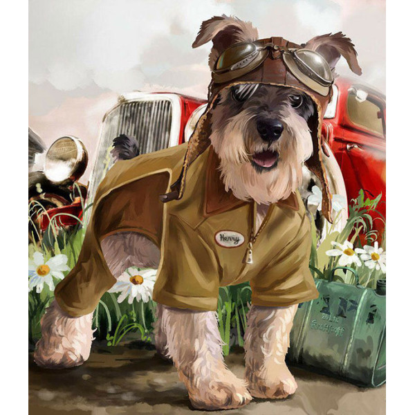 Картина за номерами "Пес пілот" тм Лавка Чудес 40 x 50 см у коробці LC20035