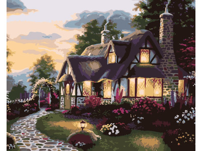 Картина за номерами "Казковий будиночок" тм Лавка Чудес 40 x 50 см у коробц LC30023