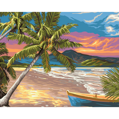 Картина за номерами "Райський куточок" тм Крамниця Чудес 40 x 50 см у короб LC30073 Картина за номерами "Райський куточок" тм Крамниця Чудес 40 x 50 см у короб LC30073