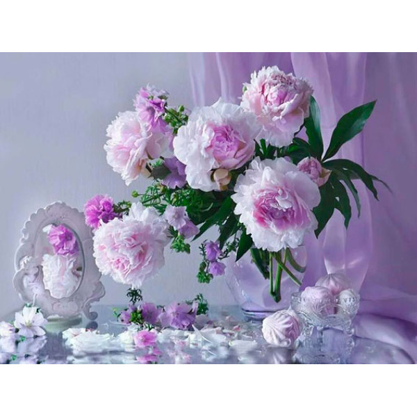 Картина за номерами "Чудові півонії" тм Лавка Чудес 40 x 50 см у коробці LC40019